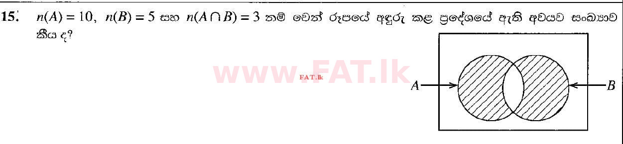 National Syllabus : Ordinary Level (O/L) Mathematics - 2021 May - Paper I (සිංහල Medium) 15 1