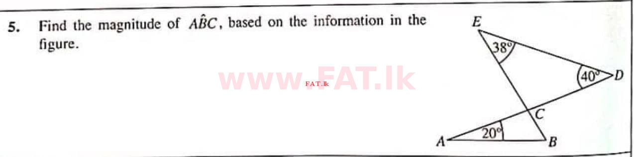 National Syllabus : Ordinary Level (O/L) Mathematics - 2021 May - Paper I (English Medium) 5 1