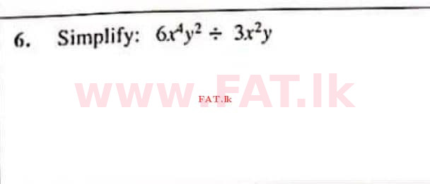 உள்ளூர் பாடத்திட்டம் : சாதாரண நிலை (சா/த) கணிதம் - 2021 மே - தாள்கள் I (English மொழிமூலம்) 6 1