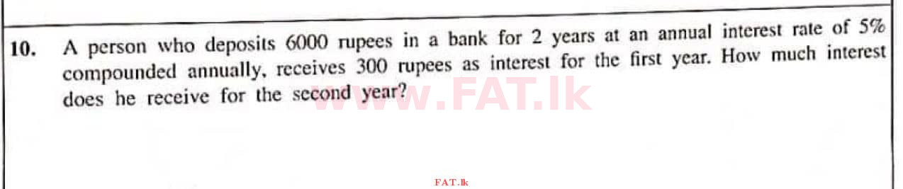 உள்ளூர் பாடத்திட்டம் : சாதாரண நிலை (சா/த) கணிதம் - 2021 மே - தாள்கள் I (English மொழிமூலம்) 10 1