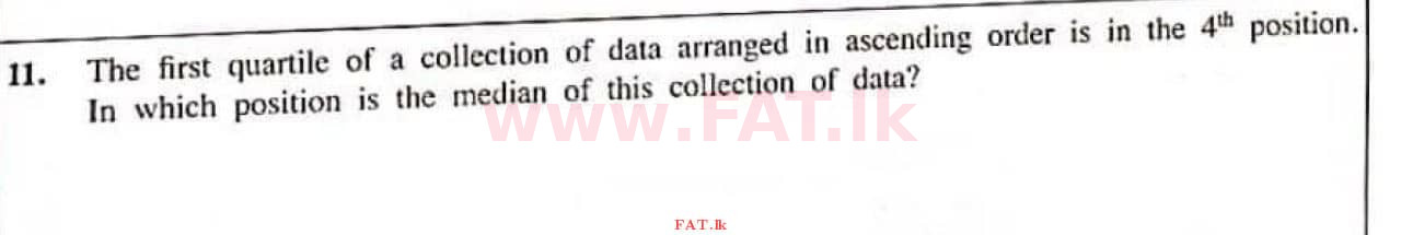 உள்ளூர் பாடத்திட்டம் : சாதாரண நிலை (சா/த) கணிதம் - 2021 மே - தாள்கள் I (English மொழிமூலம்) 11 1