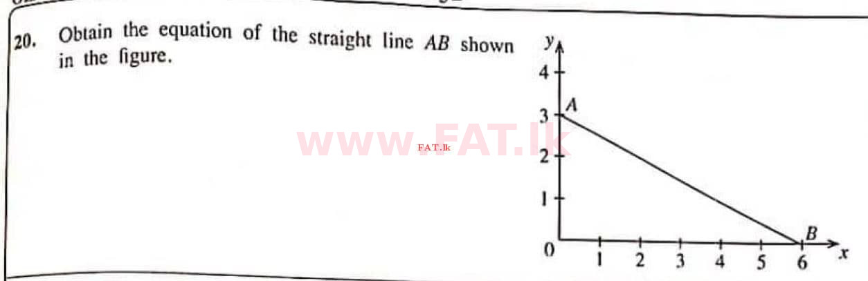 National Syllabus : Ordinary Level (O/L) Mathematics - 2021 May - Paper I (English Medium) 20 1