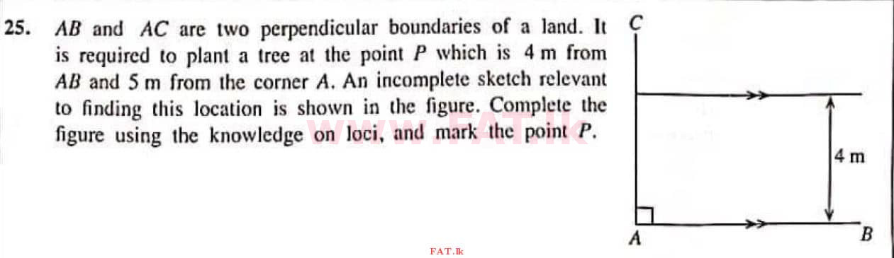 National Syllabus : Ordinary Level (O/L) Mathematics - 2021 May - Paper I (English Medium) 25 1