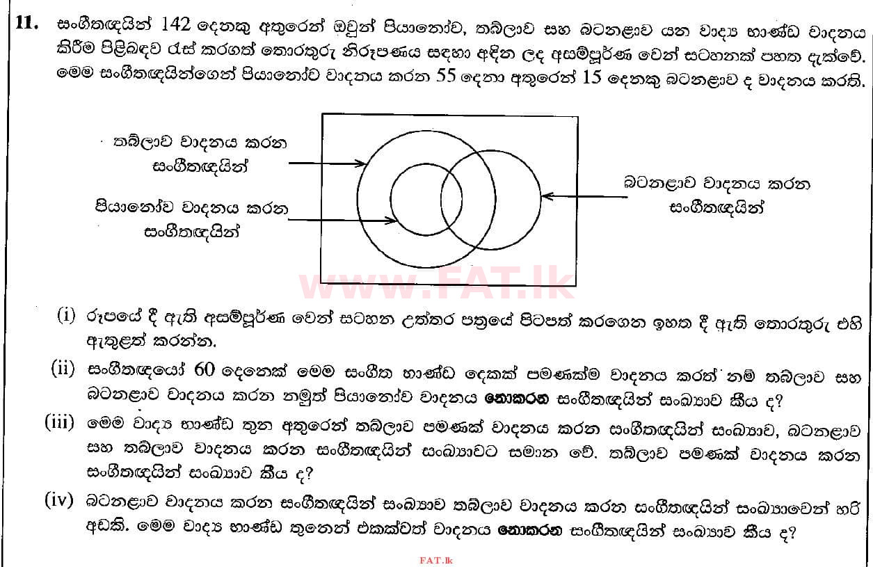 National Syllabus : Ordinary Level (O/L) Mathematics - 2021 May - Paper II (සිංහල Medium) 11 1