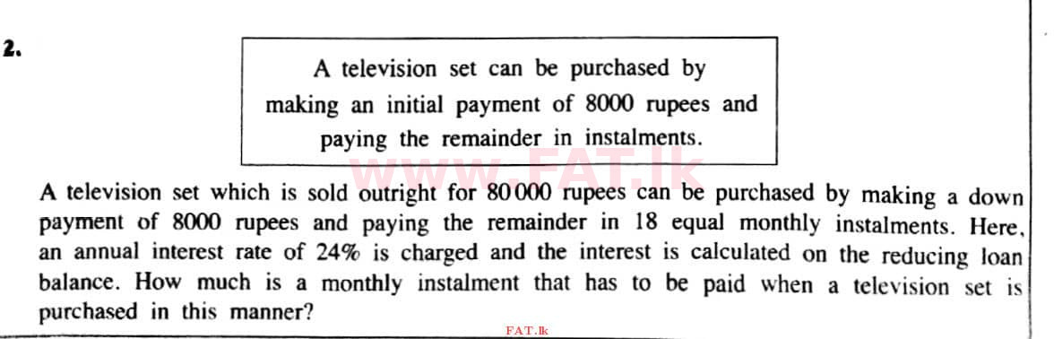 National Syllabus : Ordinary Level (O/L) Mathematics - 2021 May - Paper II (English Medium) 2 1