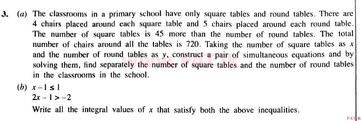 National Syllabus : Ordinary Level (O/L) Mathematics - 2021 May - Paper II (English Medium) 3 1