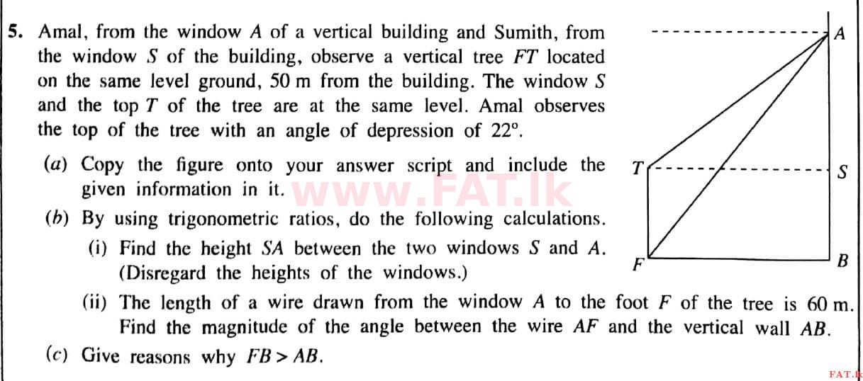 National Syllabus : Ordinary Level (O/L) Mathematics - 2021 May - Paper II (English Medium) 5 1
