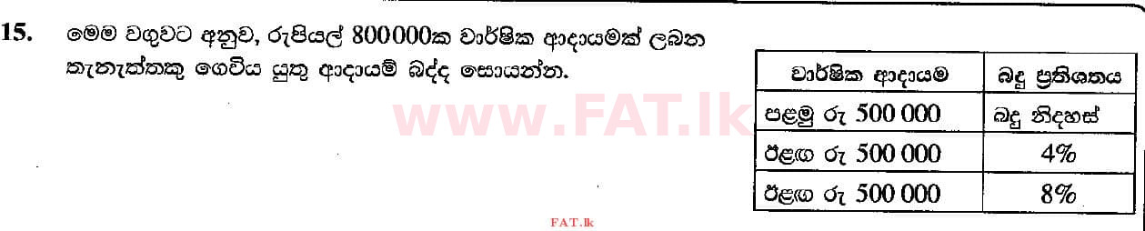 දේශීය විෂය නිර්දේශය : සාමාන්‍ය පෙළ (O/L) ගණිතය - 2018 දෙසැම්බර් - ප්‍රශ්න පත්‍රය I (සිංහල මාධ්‍යය) 15 1