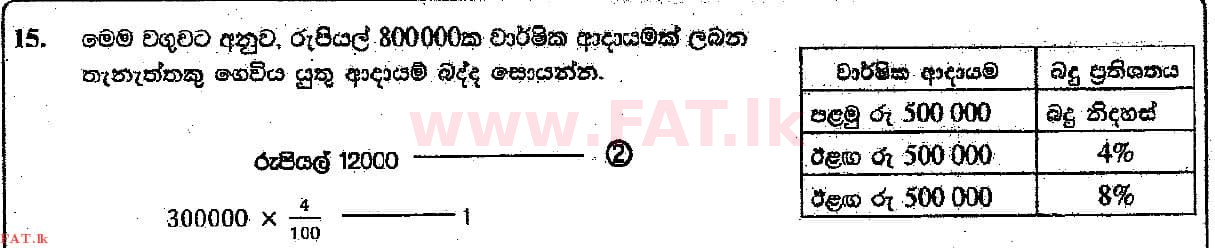 දේශීය විෂය නිර්දේශය : සාමාන්‍ය පෙළ (O/L) ගණිතය - 2018 දෙසැම්බර් - ප්‍රශ්න පත්‍රය I (සිංහල මාධ්‍යය) 15 4632