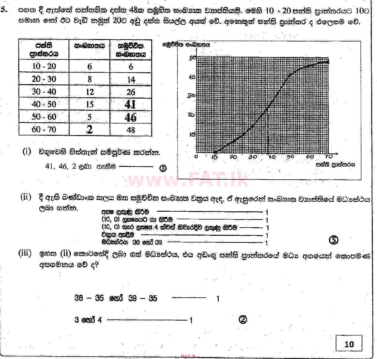 National Syllabus : Ordinary Level (O/L) Mathematics - 2018 December - Paper I (සිංහල Medium) 30 4648