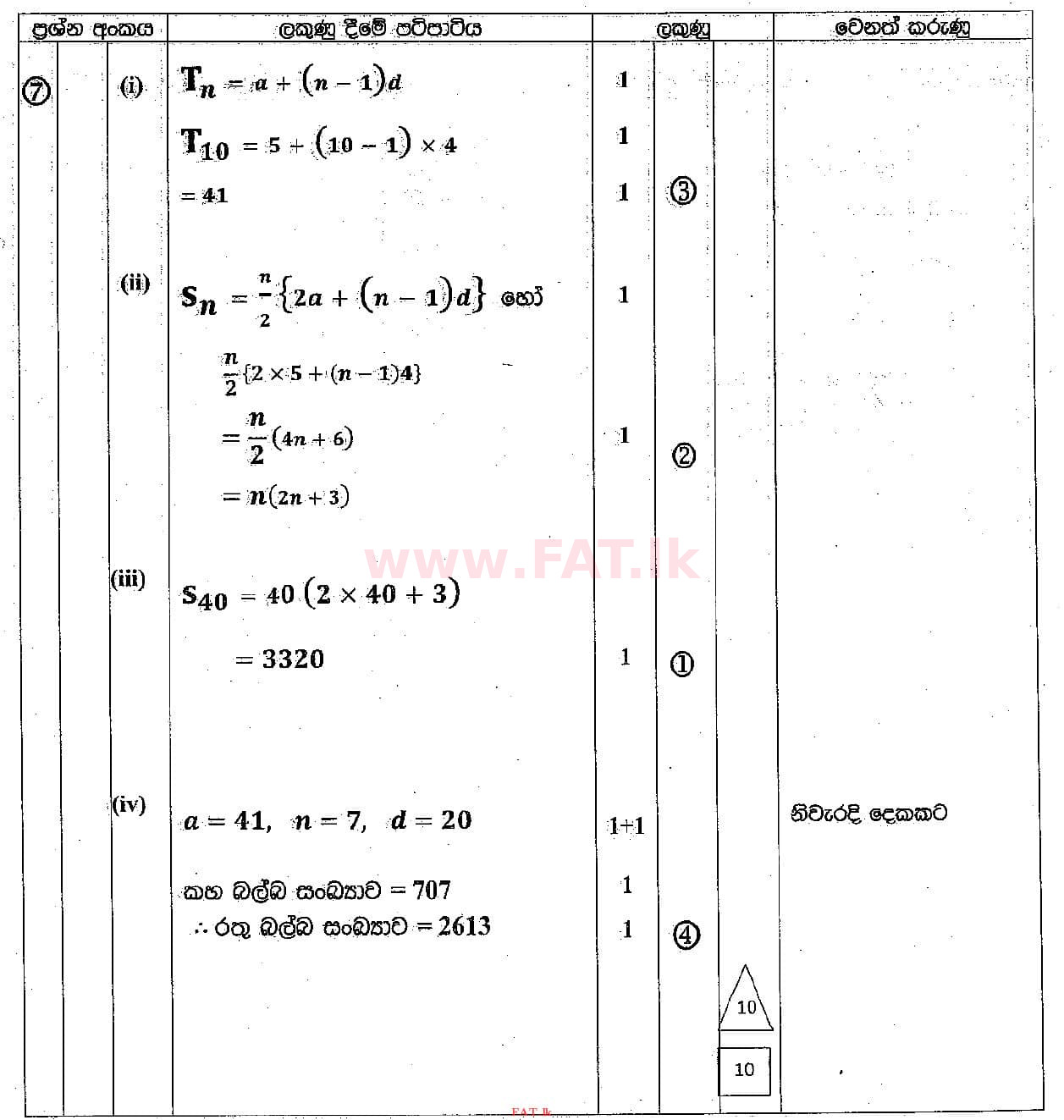 National Syllabus : Ordinary Level (O/L) Mathematics - 2018 December - Paper II (සිංහල Medium) 7 4656