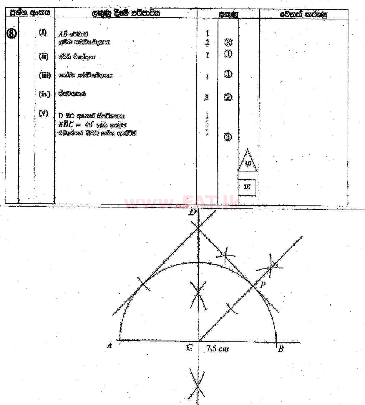 National Syllabus : Ordinary Level (O/L) Mathematics - 2018 December - Paper II (සිංහල Medium) 8 4657