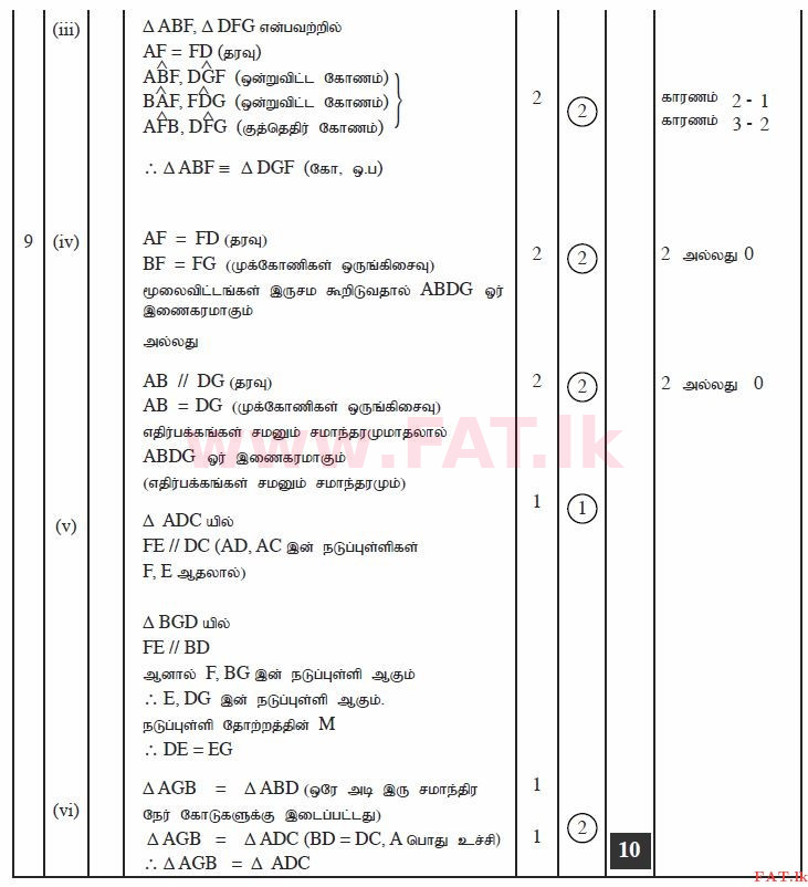 National Syllabus : Ordinary Level (O/L) Mathematics - 2011 December - Paper II B (தமிழ் Medium) 3 2274