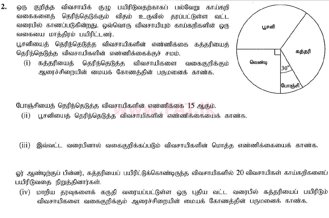 National Syllabus : Ordinary Level (O/L) Mathematics - 2016 December - Paper I B (தமிழ் Medium) 2 1