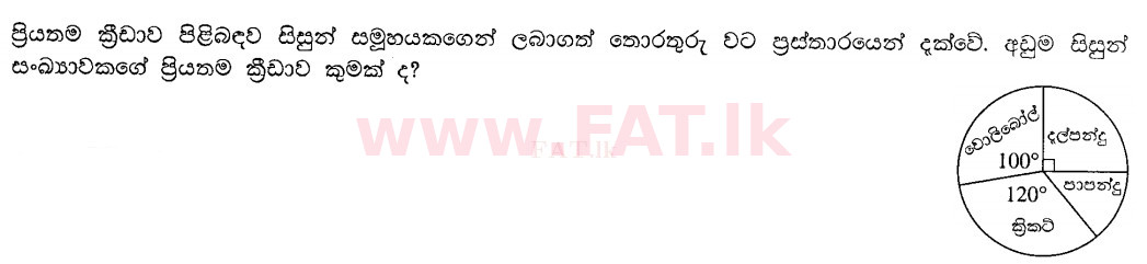 දේශීය විෂය නිර්දේශය : සාමාන්‍ය පෙළ (O/L) ගණිතය - 2011 දෙසැම්බර් - ප්‍රශ්න පත්‍රය I A (සිංහල මාධ්‍යය) 8 1