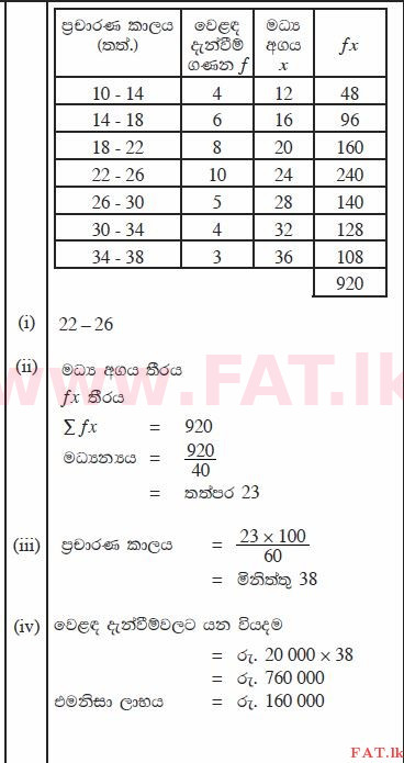 දේශීය විෂය නිර්දේශය : සාමාන්‍ය පෙළ (O/L) ගණිතය - 2011 දෙසැම්බර් - ප්‍රශ්න පත්‍රය II A (සිංහල මාධ්‍යය) 5 2147