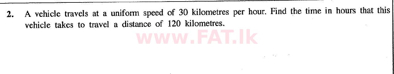 National Syllabus : Ordinary Level (O/L) Mathematics - 2017 December - Paper I (English Medium) 2 1