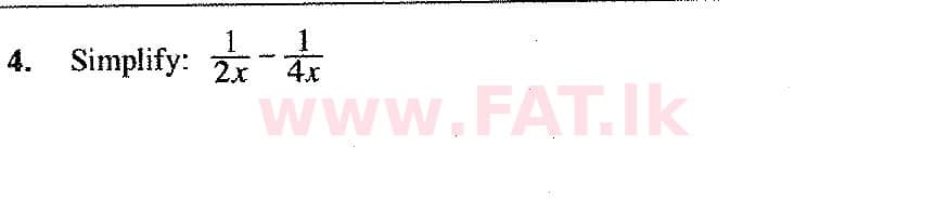 National Syllabus : Ordinary Level (O/L) Mathematics - 2017 December - Paper I (English Medium) 4 1