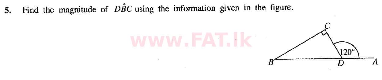 National Syllabus : Ordinary Level (O/L) Mathematics - 2017 December - Paper I (English Medium) 5 1