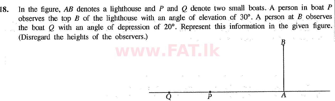 National Syllabus : Ordinary Level (O/L) Mathematics - 2017 December - Paper I (English Medium) 18 1