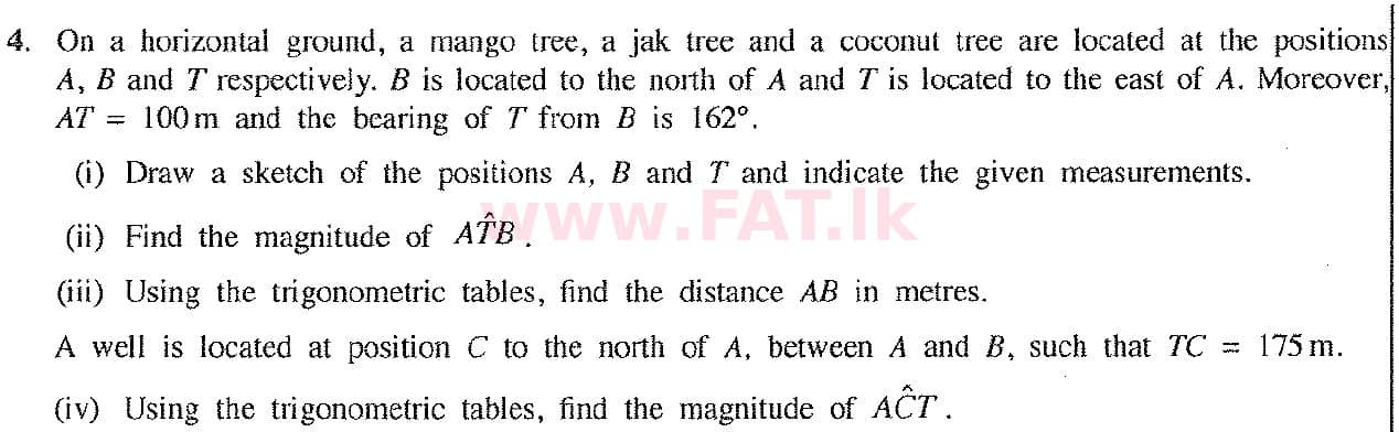 National Syllabus : Ordinary Level (O/L) Mathematics - 2017 December - Paper II (English Medium) 4 1