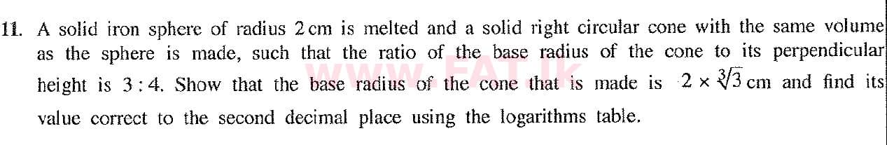 National Syllabus : Ordinary Level (O/L) Mathematics - 2017 December - Paper II (English Medium) 11 1