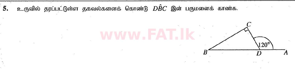 National Syllabus : Ordinary Level (O/L) Mathematics - 2017 December - Paper I (தமிழ் Medium) 5 1