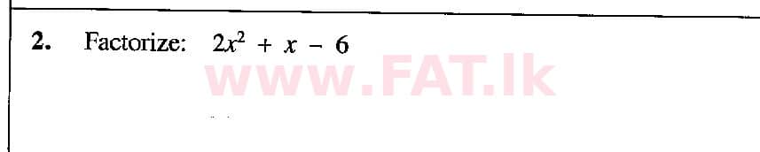 දේශීය විෂය නිර්දේශය : සාමාන්‍ය පෙළ (O/L) ගණිතය - 2018 දෙසැම්බර් - ප්‍රශ්න පත්‍රය I (English මාධ්‍යය) 2 1