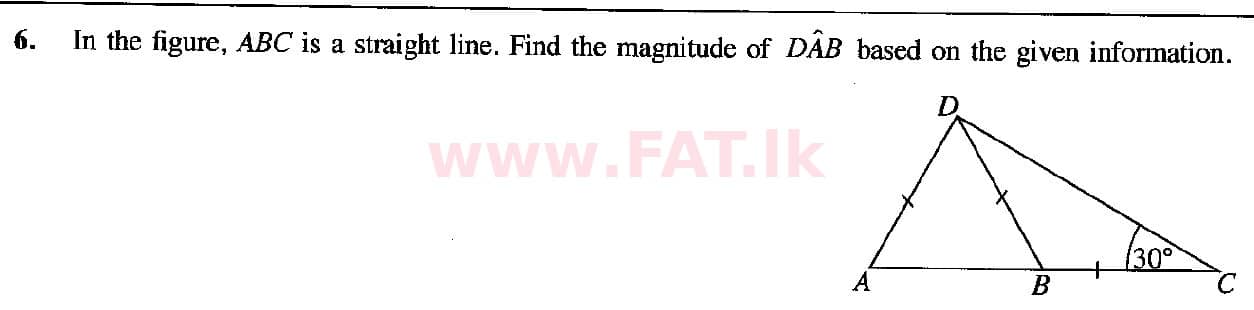 දේශීය විෂය නිර්දේශය : සාමාන්‍ය පෙළ (O/L) ගණිතය - 2018 දෙසැම්බර් - ප්‍රශ්න පත්‍රය I (English මාධ්‍යය) 6 1