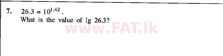 දේශීය විෂය නිර්දේශය : සාමාන්‍ය පෙළ (O/L) ගණිතය - 2018 දෙසැම්බර් - ප්‍රශ්න පත්‍රය I (English මාධ්‍යය) 7 1