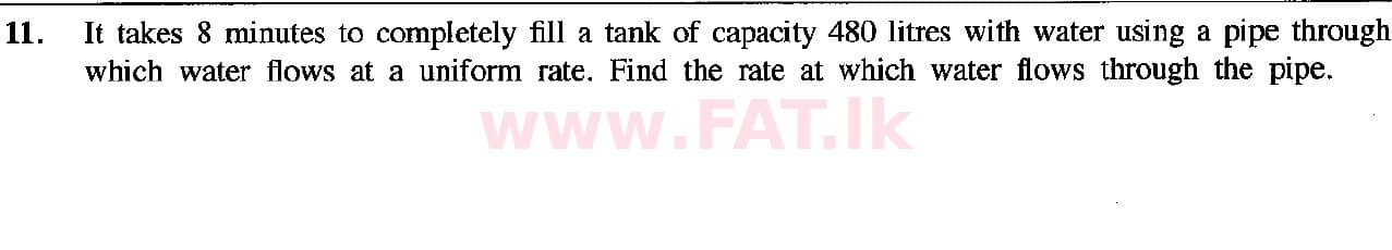 දේශීය විෂය නිර්දේශය : සාමාන්‍ය පෙළ (O/L) ගණිතය - 2018 දෙසැම්බර් - ප්‍රශ්න පත්‍රය I (English මාධ්‍යය) 11 1