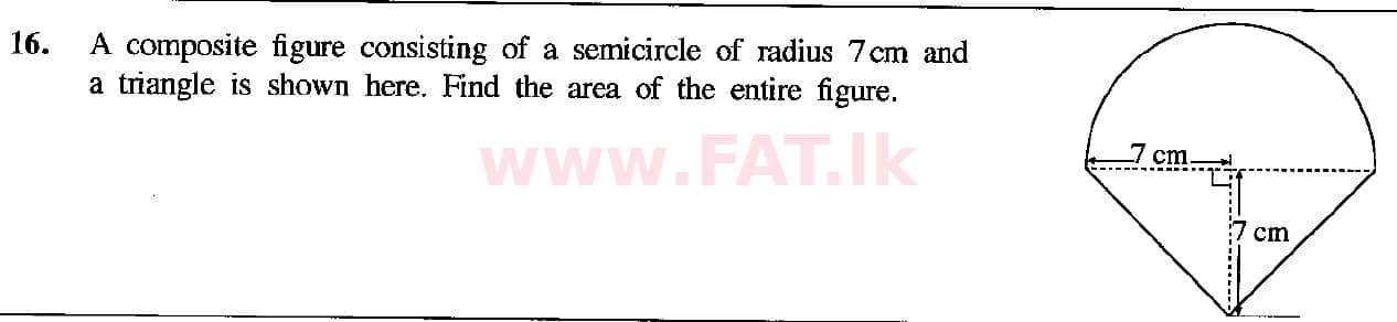 දේශීය විෂය නිර්දේශය : සාමාන්‍ය පෙළ (O/L) ගණිතය - 2018 දෙසැම්බර් - ප්‍රශ්න පත්‍රය I (English මාධ්‍යය) 16 1