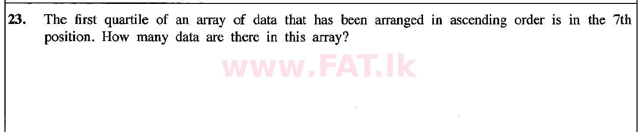 දේශීය විෂය නිර්දේශය : සාමාන්‍ය පෙළ (O/L) ගණිතය - 2018 දෙසැම්බර් - ප්‍රශ්න පත්‍රය I (English මාධ්‍යය) 23 1