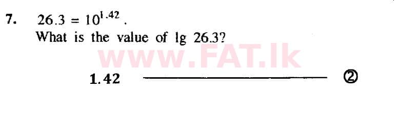 දේශීය විෂය නිර්දේශය : සාමාන්‍ය පෙළ (O/L) ගණිතය - 2018 දෙසැම්බර් - ප්‍රශ්න පත්‍රය I (English මාධ්‍යය) 7 5432