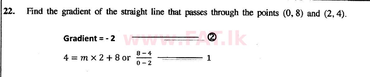 දේශීය විෂය නිර්දේශය : සාමාන්‍ය පෙළ (O/L) ගණිතය - 2018 දෙසැම්බර් - ප්‍රශ්න පත්‍රය I (English මාධ්‍යය) 22 5447
