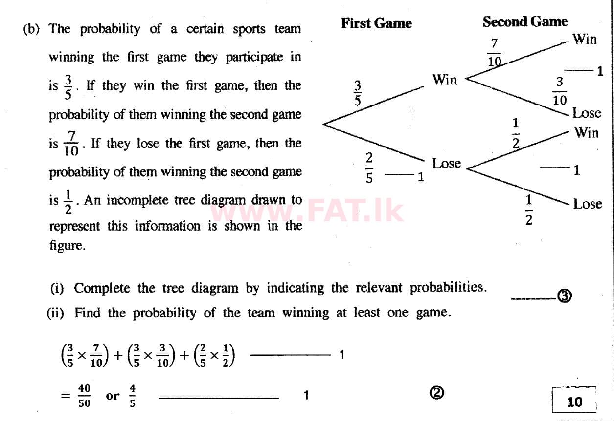 දේශීය විෂය නිර්දේශය : සාමාන්‍ය පෙළ (O/L) ගණිතය - 2018 දෙසැම්බර් - ප්‍රශ්න පත්‍රය I (English මාධ්‍යය) 29 5455