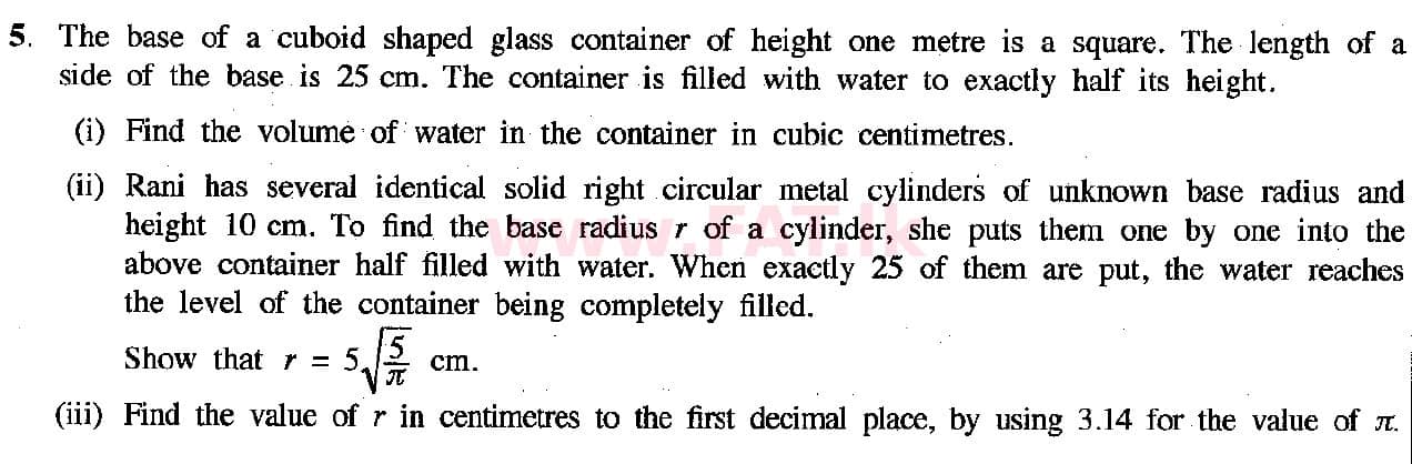 National Syllabus : Ordinary Level (O/L) Mathematics - 2018 December - Paper II (English Medium) 5 1