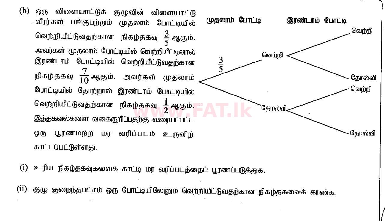 உள்ளூர் பாடத்திட்டம் : சாதாரண நிலை (சா/த) கணிதம் - 2018 டிசம்பர் - தாள்கள் I (தமிழ் மொழிமூலம்) 29 2