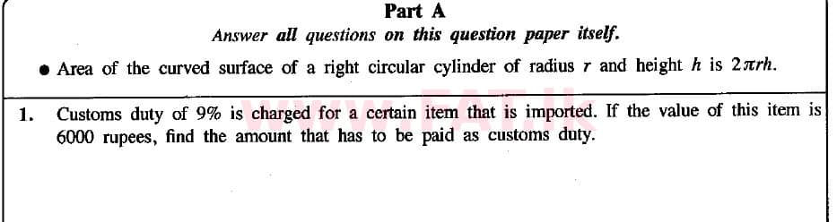 National Syllabus : Ordinary Level (O/L) Mathematics - 2019 December - Paper I (English Medium) 1 1