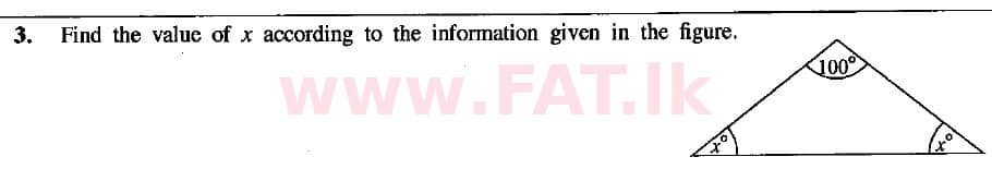 National Syllabus : Ordinary Level (O/L) Mathematics - 2019 December - Paper I (English Medium) 3 1