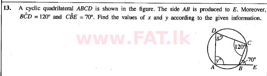 National Syllabus : Ordinary Level (O/L) Mathematics - 2019 December - Paper I (English Medium) 13 1