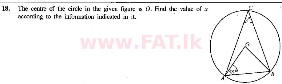 National Syllabus : Ordinary Level (O/L) Mathematics - 2019 December - Paper I (English Medium) 18 1