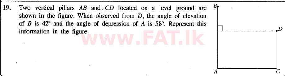 National Syllabus : Ordinary Level (O/L) Mathematics - 2019 December - Paper I (English Medium) 19 1