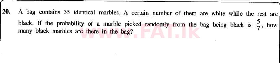 National Syllabus : Ordinary Level (O/L) Mathematics - 2019 December - Paper I (English Medium) 20 1