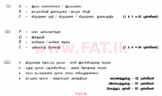 National Syllabus : Ordinary Level (O/L) History - 2011 December - Paper II (தமிழ் Medium) 7 1844