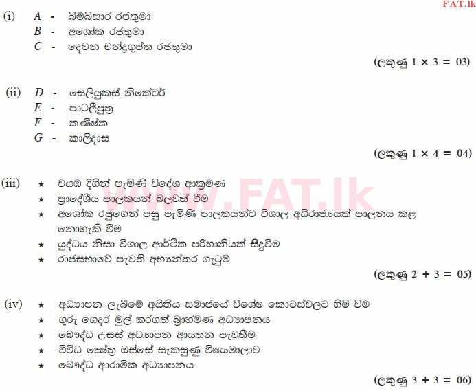 உள்ளூர் பாடத்திட்டம் : சாதாரண நிலை (சா/த) வரலாறு - 2012 டிசம்பர் - தாள்கள் II (සිංහල மொழிமூலம்) 7 1377