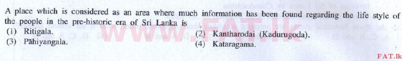 National Syllabus : Ordinary Level (O/L) History - 2016 December - Paper I (English Medium) 8 1