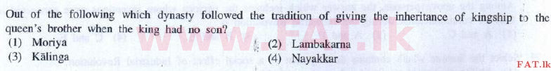 National Syllabus : Ordinary Level (O/L) History - 2016 December - Paper I (English Medium) 25 1