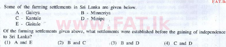 National Syllabus : Ordinary Level (O/L) History - 2016 December - Paper I (English Medium) 31 1