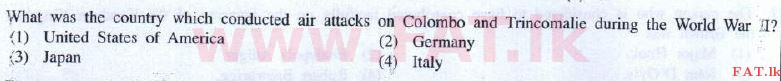 National Syllabus : Ordinary Level (O/L) History - 2016 December - Paper I (English Medium) 39 1